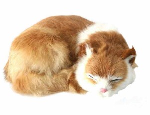 猫ぬいぐるみリアル寝そべりねこ本物そっくりネコちゃん置物部屋飾りインテリア＃5
