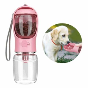 C-J-W 犬 水飲み器 ペット 水飲み 犬 散歩 おやつ 給水器 水槽付き 犬用品 犬用水入れ ウォーターボトル 350ml 大容量 水漏れ防止 高温耐