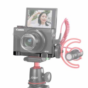 UURig G7X Mark III Vlog カメラ コールドシュー エクステンション マイク サイドマウント Canon G7X Mark III カメラ用 1/4インチ 三脚