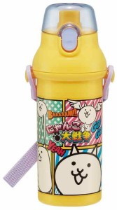 スケーター(Skater) 水筒 480ml にゃんこ大戦争 23 子供用 抗菌 プラスチック製 日本製 PSB5SANAG-A