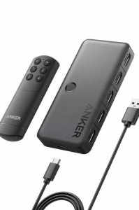 Anker HDMI Switch (4-in-1 Out, 4K HDMI) セレクター リモコン付き 4K HDR 3Dコンテンツ対応 HDMI 切替器 MacBook Pro/Air Switch Xbox 