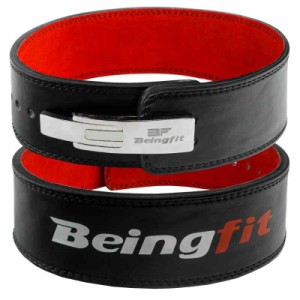 Beingfit プロ仕様 レバーアクションベルト | 安定感 筋トレベルト | 高耐久 パワーベルト | 快適フィット トレーニングベルト (LARGE(11