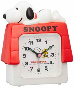 リズム(RHYTHM) SNOOPY (スヌーピー) 目覚まし時計 キャラクター アナログ 電子音 3D 白 R551 4SE551MS03