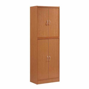 Hodedah 4 Door Kitchen Pantry (CHERRY)