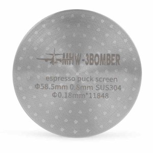 MHW-3BOMBER エスプレッソ フィルター 厚さ0.8mmろ過精細 再利用可能 ポルタフィルターバスケット用 二重-エスプレッソパックスクリーン3