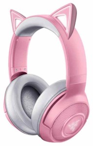 Razer Kraken BT Kitty Edition Quartz Pink ワイヤレス ゲーミングヘッドセット ピンクBluetooth 5.0 ネコミミ イヤーカップ 充電用USB 