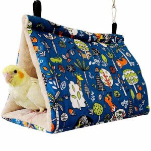 Hakona 鳥たちの寝床 三角ハウス インコ おもちゃ ハンモック ペット バードテント 鳥の巣 ペット 用 テント いんこおもちゃ かわいい 寝