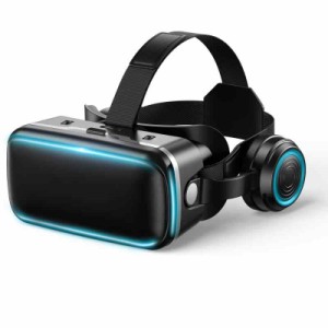 ViVon VRゴーグル VRヘッドセット VRグラス VRヘッドマウントディスプレイ ヘッドホン付 スマホ用 3Dメガネ 非球面光学レンズ VR動画 ワ