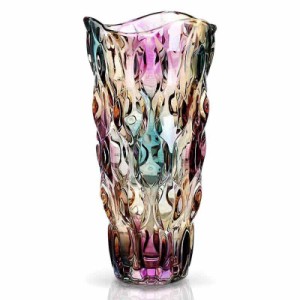 ガラスの花瓶の装飾、クリスタル透明な花瓶、ガラス、ファッション、北欧の花瓶、モダン、シンプルな透明、広口の花瓶、部屋、玄関、リビ
