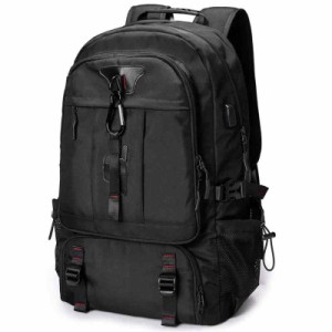 [shrradoo] 登山バッグ 防水 バックパック 65L 大容量 リュックサック 17インチPC ビジネスリュック 軽量 通勤 防災 旅行 釣り リュック 