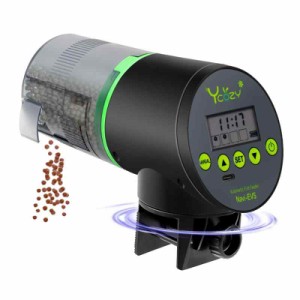 Ycozy 魚自動給餌器 二代 USB充電式 湿気防止 水族水槽用タイムフィーダー 熱帯魚 金魚 オートフィーダー 水槽 自動餌やり機 餌やり器 | 