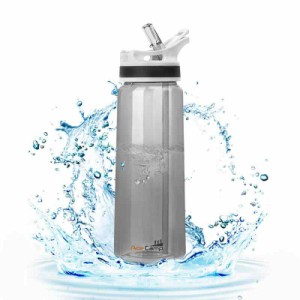 AceCamp BPAフリー 800ml大容量水筒、TRITAN製 プラスチック ストローボトル 、スポーツ (Grey)