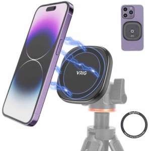 VRIG スマホホルダー三脚 カメラマウント スマホ 三脚 マグネット 磁気マグネット式 1/4インチネジ穴 超強力磁力 三脚用アクセサリー Pho