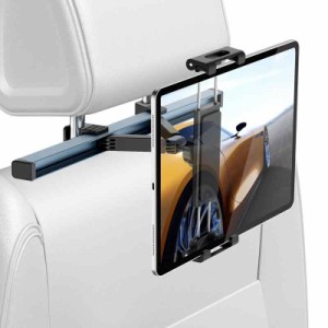 Ulanzi【2023新登場】タブレット ホルダー 車載ホルダー iPad ヘッドレストホルダー 後部座席用 伸縮アームスタンド スマホ ホルダー 360