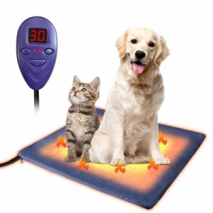 DRAWWIND ペット用ホットカーペット ヒーターマット 犬 猫 加熱マット 秋 冬 寒さ対策 暖房器具 7段階温度調節 恒温機能付き 噛み付き防