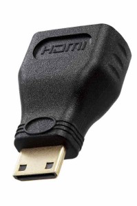 エレコム HDMI 変換 アダプタ hdmi to mini hdmi プレミアム 4K2K(60Hz) 【Premium HDMI(R) Cable規格認証済み】 18Gbps ECAD-HDAC3BK