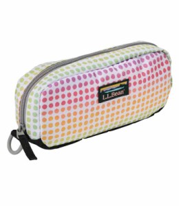 L.L.Bean（エルエルビーン） ペンシル・ケース II、プリント (Rainbow Dots, 約高さ10 x 幅22 x 奥行き5cm)