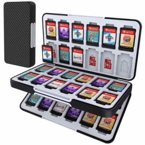 Switchカードケース 48枚ソフトケース＆24枚マイクロSDカード収納可 (ブラック)