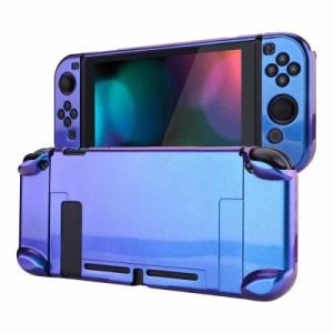 eXtremeRate PlayVital Nintendo Switchコンソールに対応するバックカバー、分割デザインでNS Joyconハンドヘルド用保護ケース（ハード）