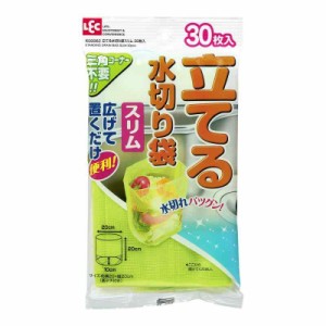 レック 立てる 水切り袋 スリムタイプ 30枚入 (自立式・使い捨て・三角コーナー不要)