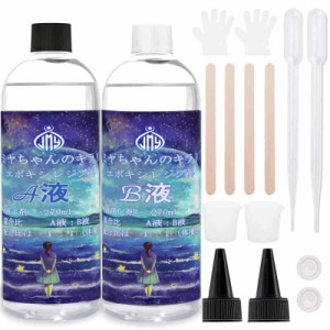 JieMinya レジン液 みやちゃんのキラリ エポキシ樹脂 2液性レジン液 (270ml)