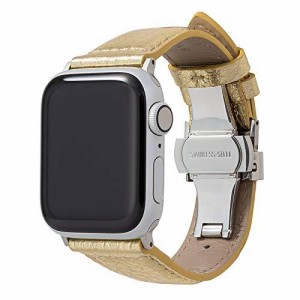 [GRAMAS] Apple Watch バンド 本革レザー メタリック コンパチブル ビジネススタイル アップルウォッチ バンド apple watch series7/6/SE