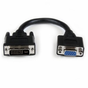 StarTech.com DVI - VGA変換ケーブル オス/メス 20cm DVIVGAMF8IN