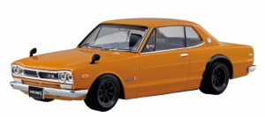 青島文化教材社 1/32 ザ・スナップキットシリーズ ニッサン スカイライン 2000GT-R カスタムホイール (サファリブラウン) 色分け済みプラ