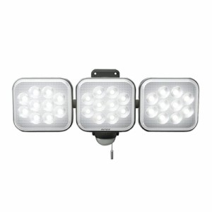 ムサシ RITEX フリーアーム式LEDセンサーライト(12W×3灯) 「コンセント式」 防雨型 LED-AC3036