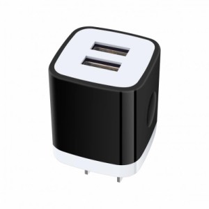USB充電器 USB コンセント ACアダプター スマホ 充電器 携帯充電器 (ブラック)