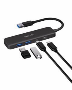 デュアルUSB C USB A 3.0ハブ。2* USB-C 3.0と2* USB-A 3.0の4ポート、ラップトップ、PS4、フラッシュドライブ、HDD、Xbox、プリンタ、マ