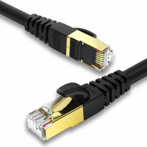 KASIMO LANケーブル CAT8 カテゴリ-8 26AWG 40Gbps 2000MHz 超高速 有線ケーブル SFTP RJ45 イーサネットケーブル モデム ルーター ラッ