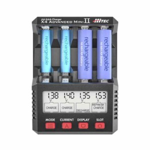 ハイテック AA/AAAチャージャー X4 Advanced mini II ブラック 日本正規品 単三 単四 乾 電池 バッテリー ミニ四駆 ミニッツ 初心者向け 