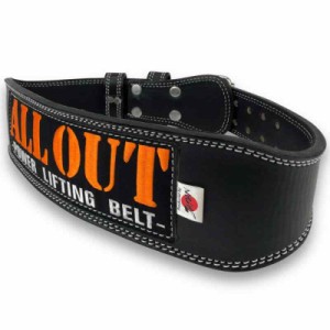 ALLOUT トレーニングベルト パワーベルト 筋トレ ベルト レザー リフティングベルト 最高級牛革Cowhide使用 日本初上陸 (Mサイズ（レギュ