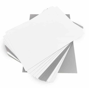 片面白ツヤ台紙 25枚 A4 297×210 厚さ約0.7ｍｍ 1枚約37ｇ 厚紙 食品用 薬品用 工作用 保護紙 折れ防止 日本製 カルトナージュ