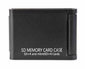 Kenko SDカードケースAS SD4 BK SD/microSD各4枚収納可能 ブラック 704370