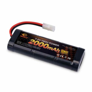 Melasta 7.2V ラジコン ニッカドバッテリー 大容量 2000mAh NI-CD電池 タミヤ互換放電コネクター 多種類RCカー/ポート/レーシングカー 交