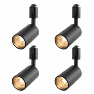 共同照明 ダクトレール用スポットライト LED一体型照明 60W形相当 850lm (ブラック-電球色, 4個入り)