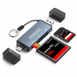 SDカードリーダー LUONOCAN UHS-I マルチカードリーダー 多機能 OTG 2in1 SD/Micro SDカード両用 メモリカードリーダー (USB A/C 2IN1 端