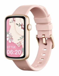 SHANG WING スマートウォッチ レディース リストバンド 型 腕時計 iPhone/Android対応 Smart Watch 着信通知 24時間 睡眠測定 女子生理サ