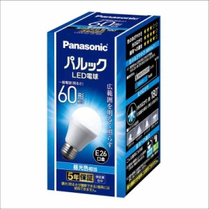 パナソニック LED電球 口金直径26mm 電球 (60形, 1個入, 昼光色)