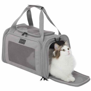 PETSFIT 犬 猫 キャリー キャリー バッグ ペットキャリー バッグ 安全な猫キャリーバッグ 手提げキャリーバッグ (40L x 27W x 27H cm, グ