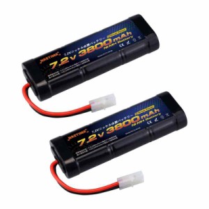 Nastima ラジコンバッテリー 7.2V 3800mAh 2個セット タミヤラジコン対応ニッケル水素バッテリー 京商・ヨコモ対応 NiMHバッテリー 1/8 1