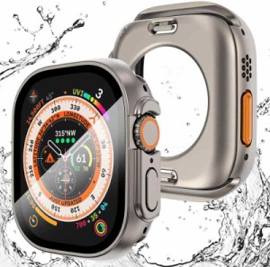 【2023強化版】AMAPC for Apple Watch ケース 360度全面防水 バンド 水泳・スポーツ専用 ガラスフィルム 一体型 apple watch 用 カバー 3