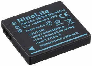 NinoLite DMW-BCE10 DB-70 互換 バッテリー パナソニック / リコー DMC-FX30 DMC-FX33 DMC-FX35 等対応 dmwbce10_t.k.gai