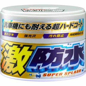 ソフト99(SOFT99) ワックス WAX 激防水WAX ホワイト 300g 自動車塗膜の保護・艶出し用 スポンジ 00341