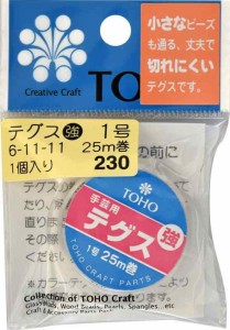 TOHO テグス 太さ約0.17mm×約25m巻 強 1号 スキ 6-11-11