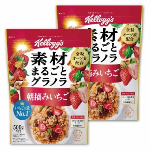 【Amazon.co.jp】 ケロッグ 素材まるごとグラノラ 朝摘みいちご500g×2個セット 【セット買い】