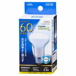 OHM LED電球 レフランプ形 E26 60形相当 6W 昼光色 広角タイプ160° LDR6D-W A9 06-0772