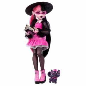 Monster High ドラキュラウラ人形 ペットのコウモリと猫の数 バックパック、スペルブック、弁当箱などのアクセサリー付き